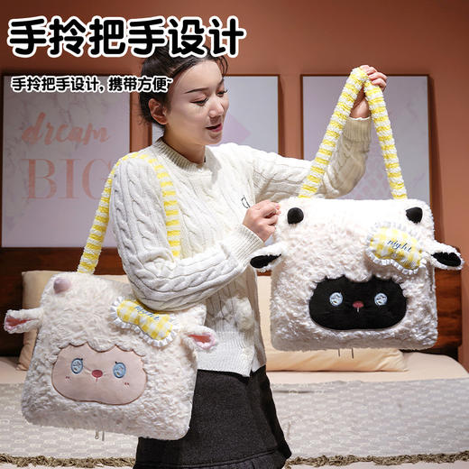 自然醒绵绵羊手提式抱枕被QYL 商品图2