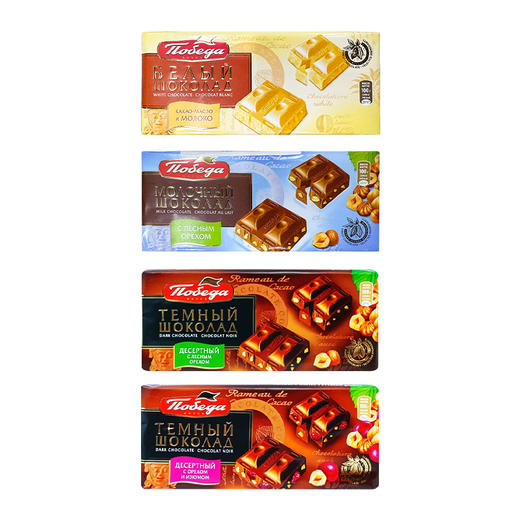 俄罗斯进口胜利牌多口味巧克力 100g/块 商品图5