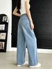 百搭简约【自营】2106 微弹春季浅色口袋立体条直筒牛仔裤-喜出 商品缩略图2