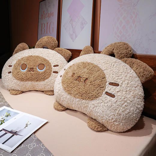 自然醒歪耳暹罗猫月牙床头靠枕QYL 商品图9