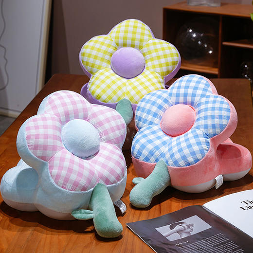 自然醒泡泡格花朵冰丝双面午睡枕QYL 商品图8