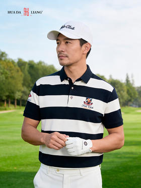 男装26春夏新品反领POLO条纹短袖2294-88008