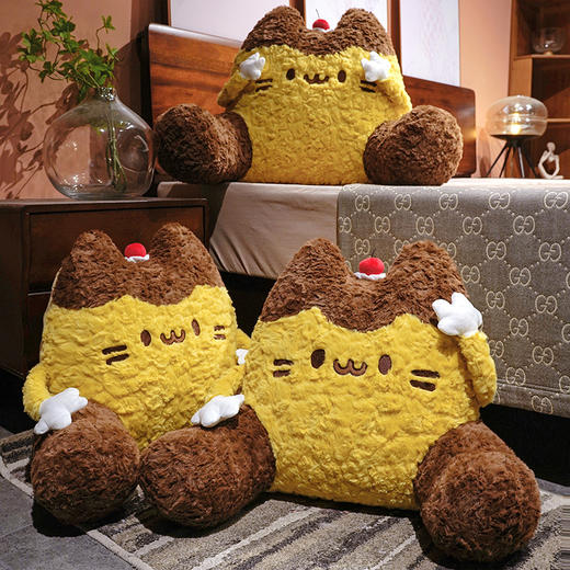 自然醒布丁猫刷花大脚拥抱式腰靠QYL 商品图8