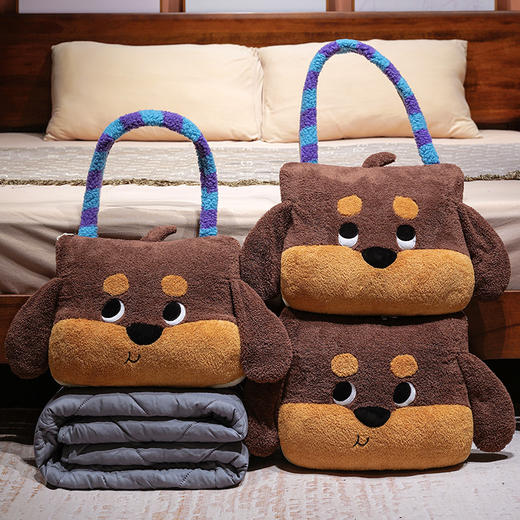 自然醒腊肠狗手提式抱枕被QYL 商品图7