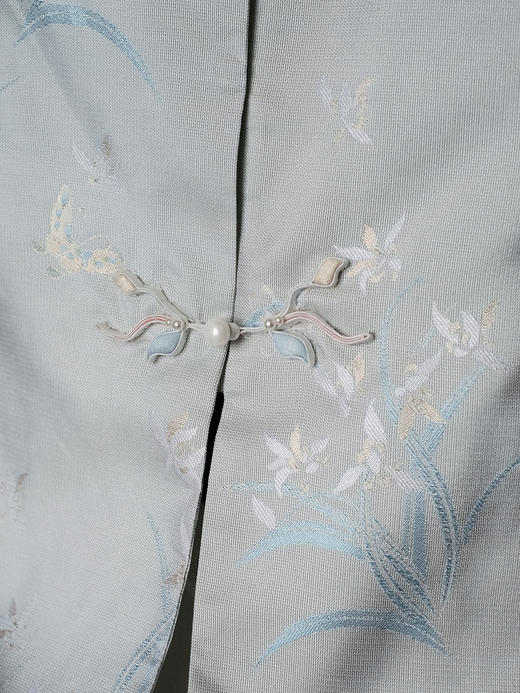 盛唐牡丹 | 兰花纹真丝异色罗马甲 商品图3