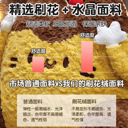 自然醒布丁猫刷花大脚拥抱式腰靠QYL 商品图5