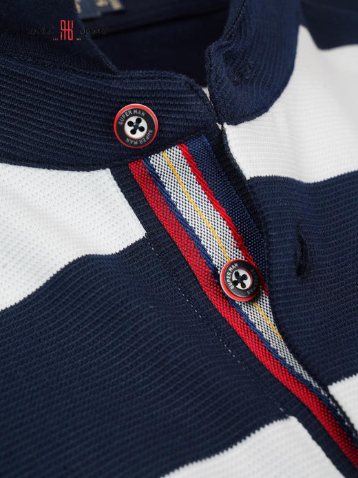 男装26春夏新品反领POLO条纹短袖2294-88008 商品图4