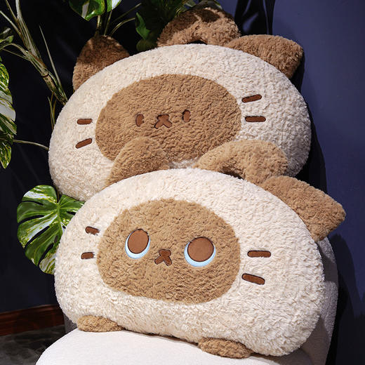 自然醒歪耳暹罗猫月牙床头靠枕QYL 商品图12