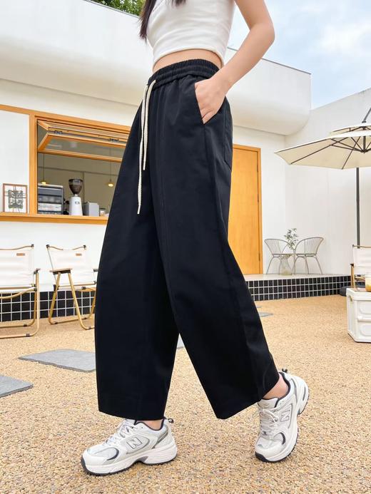 高密100%棉【自营】 裤型超好！显瘦8830水洗棉气球裤九分宽松休闲裤 -喜出 商品图3