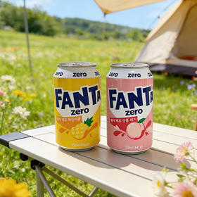 【新品限时购】芬达无糖桃子味/菠萝味碳酸饮料350ml  022559/022560