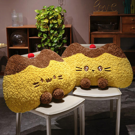 自然醒月牙布丁猫刷花大靠背QYL 商品图9