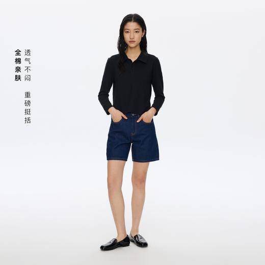 Oneup复古蓝牛仔中裤 商品图2