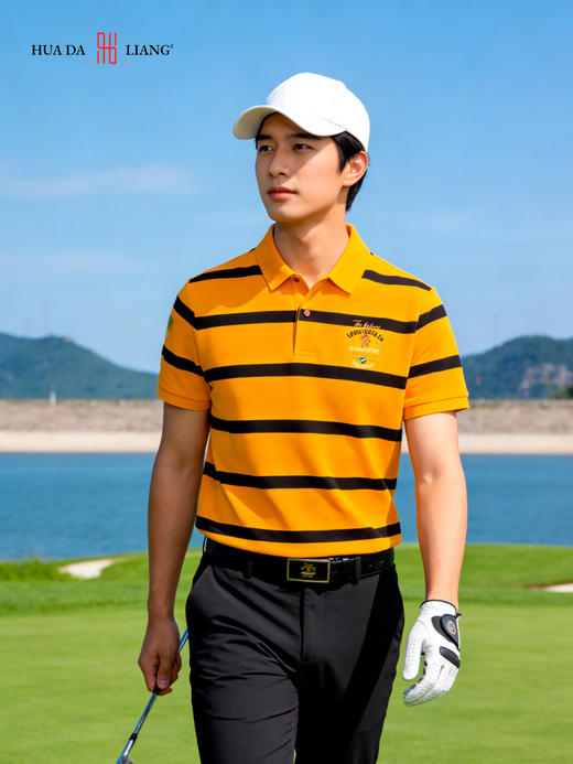 男装26春夏新品反领POLO条纹短袖2294-88019 商品图1