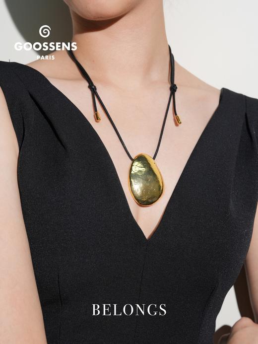 北京仓｜Goossens Paris-SOLSTICE-至日 金色 皮革 吊坠 项链［法国设计师］ 商品图1