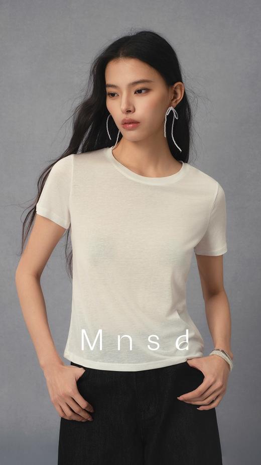 LS竹纤维莱赛尔亚麻简约女半袖6047 商品图0
