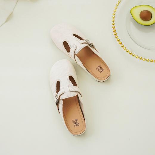 【羊皮革】西村名物2026年夏季新款猪皮半里/猪皮垫前包后空一脚蹬穆勒拖鞋X26AH1789 商品图2