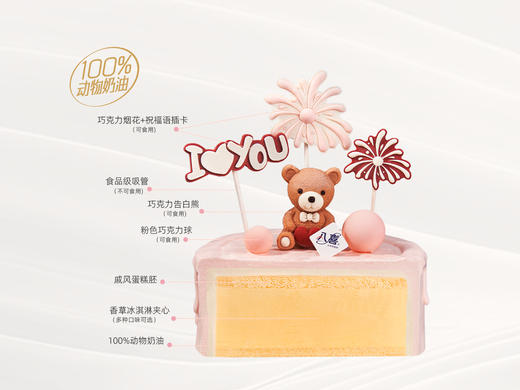 【告白熊】冰淇淋/水果生日蛋糕 商品图2