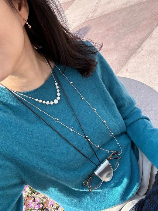 SpoiledBrat Jewelry纯银几何珍珠项链长链 商品图10