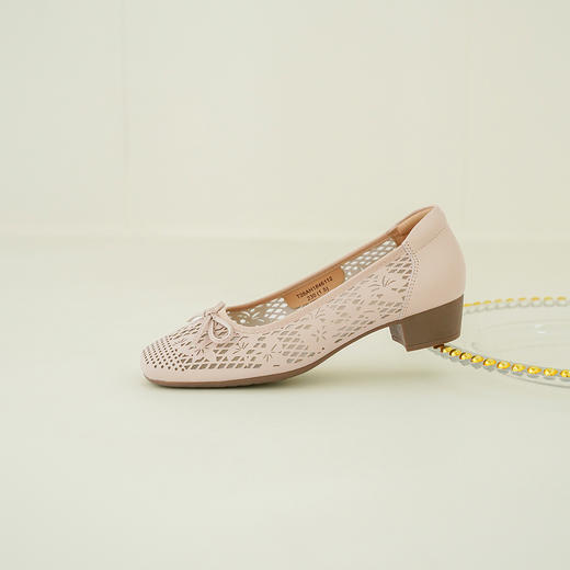 【牛皮革】西村名物2026年夏季新款网布里/羊皮垫舒适低跟镂空洞洞空鞋T26AH18461 商品图5