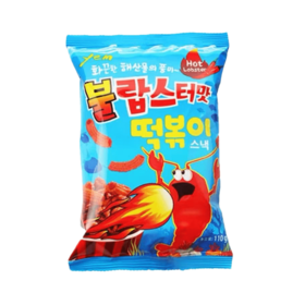 YEM 辣龙虾味年糕条状膨化食品100g YEM 불랍스터맛떡볶이스낵100g