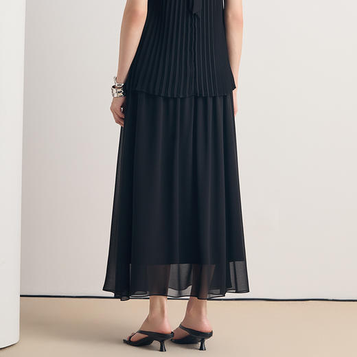 EITIE爱特爱2026夏季新款优雅高腰A字气质大裙摆长裙半身裙8606301 商品图5