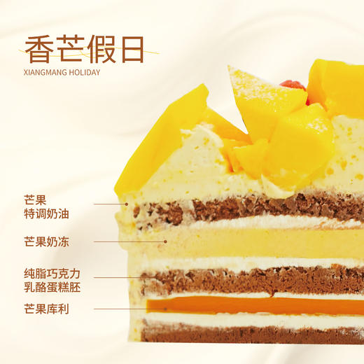 【同城配送】海鹏-香芒假日动物奶油蛋糕 商品图2