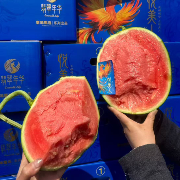 翡翠年华4K西瓜 甘肃产区 酥脆甜