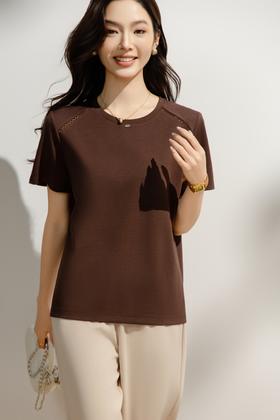 LS竹纤维女士时尚精致半袖81039