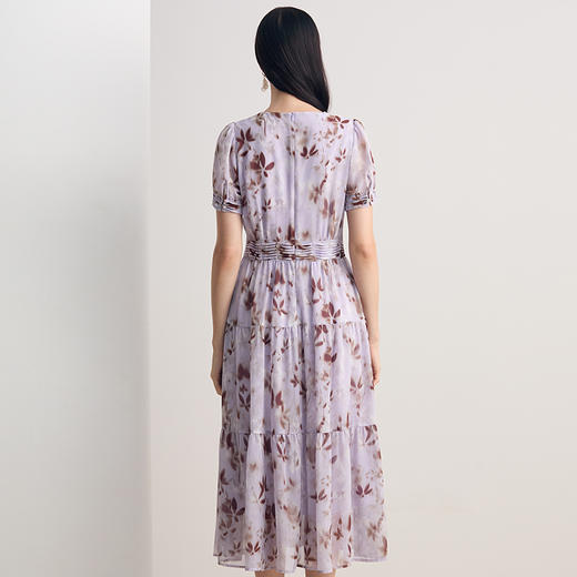 EITIE爱特爱优雅大气收腰A字印花连衣裙2026夏季新款8607332 商品图4