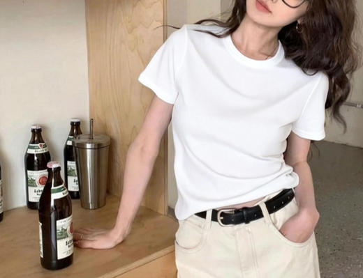 LS竹纤维莱赛尔简约女半袖6905 商品图2