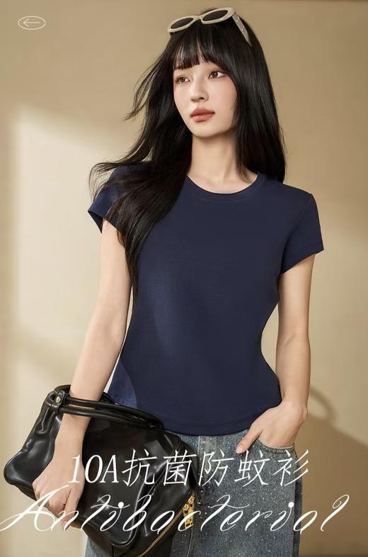 LS莱赛尔竹棉抗菌防晒简约半袖316 商品图0