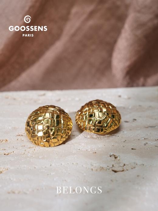 北京仓｜Goossens Paris-CELESTE-星盘徽印 金色 纹理 耳夹［法国设计师］ 商品图2