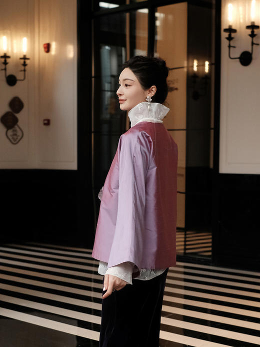 暂不上架 |廷前观棠 | 垂烟双宫丝七分袖外套 商品图5