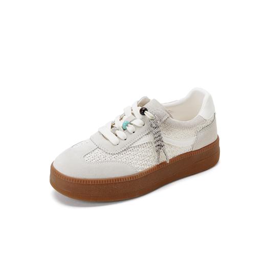 【牛剖层皮革】西村名物2026年春季新款半羊皮内里防滑厚底系带休闲鞋板鞋德训鞋X26AM18211 商品图9