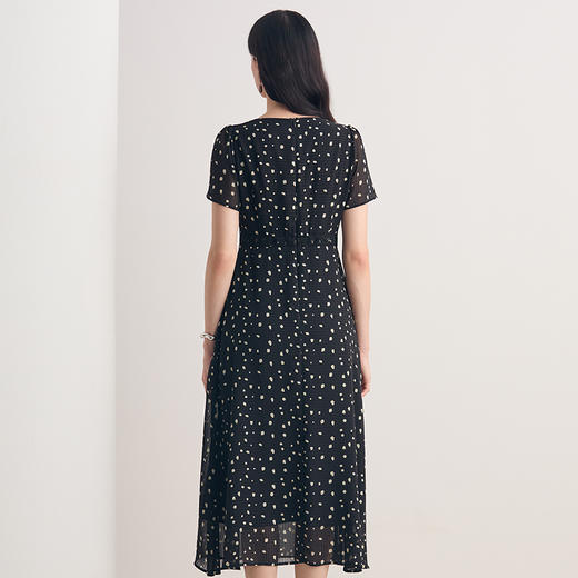 EITIE爱特爱2026夏季新款法式波点时尚通勤显瘦复古连衣裙8607329 商品图4