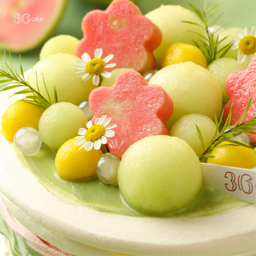 油画玫珑 ‧ 蜜瓜芭乐树莓蛋糕 商品图2