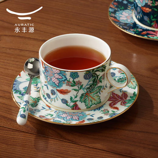 国瓷永丰源 幸福满园3头咖啡杯-白底花纸（200ml） 商品图0