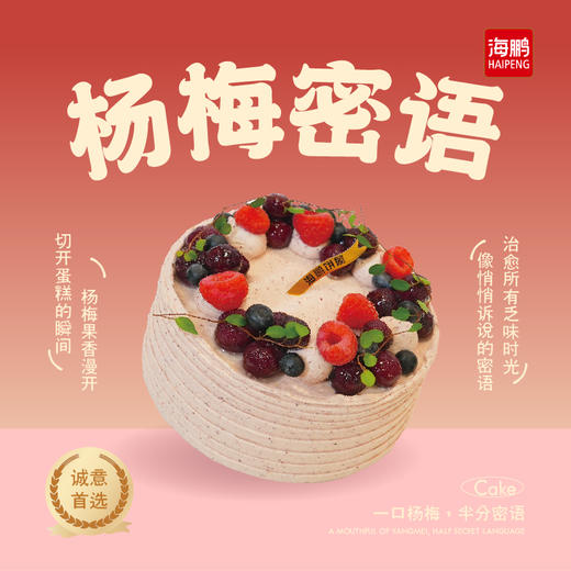 【同城配送】海鹏-杨梅密语动物奶油蛋糕 商品图0