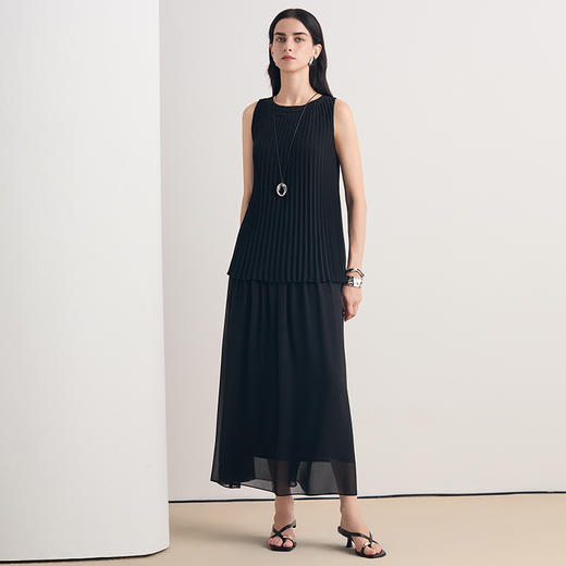 EITIE爱特爱2026夏季新款优雅高腰A字气质大裙摆长裙半身裙8606301 商品图1