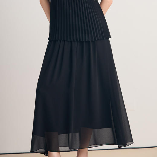 EITIE爱特爱2026夏季新款优雅高腰A字气质大裙摆长裙半身裙8606301 商品图3