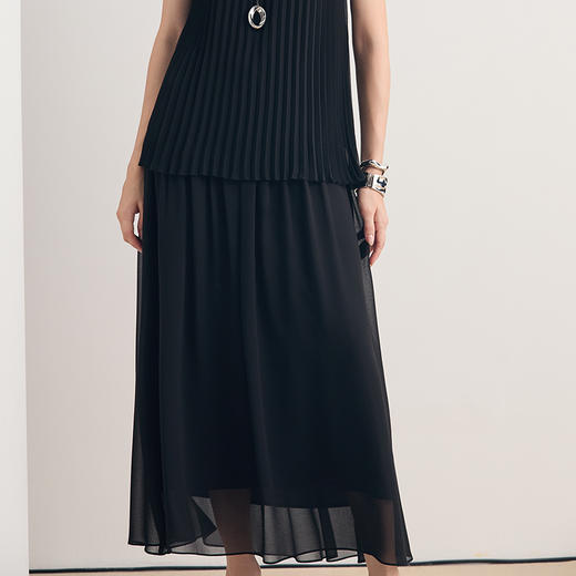 EITIE爱特爱2026夏季新款优雅高腰A字气质大裙摆长裙半身裙8606301 商品图4