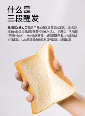 西域小白三段醒发云朵吐司（单片独立装）