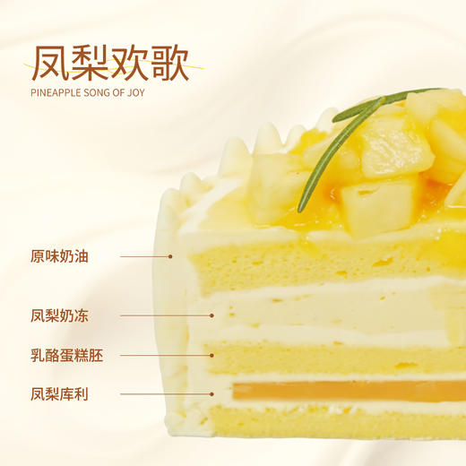 【同城配送】海鹏-凤梨欢歌动物奶油蛋糕 商品图2