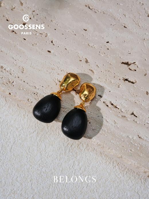 北京仓｜Goossens Paris-SOLSTICE-至日 金色 黑色 橡木 耳环［法国设计师］ 商品图1