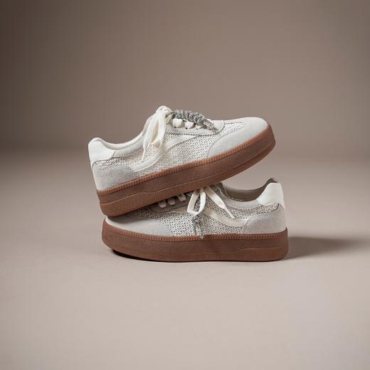 【牛剖层皮革】西村名物2026年春季新款半羊皮内里防滑厚底系带休闲鞋板鞋德训鞋X26AM18211 商品图3