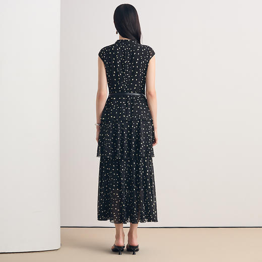 EITIE爱特爱法式复古波点气质圆领收腰连衣裙2026夏季新款8607328 商品图4