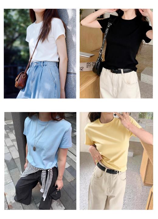 LS竹纤维莱赛尔简约女半袖6905 商品图3