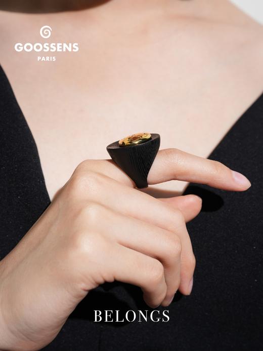 北京仓｜Goossens Paris-SOLSTICE-至日 金色 黑色 橡木 戒指［法国设计师］ 商品图1