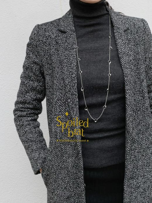 SpoiledBrat Jewelry纯银几何珍珠项链长链 商品图4