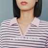 Threegun三枪 彩条冰泉棉海鸥领短袖女衫-T10013A01 商品缩略图9
